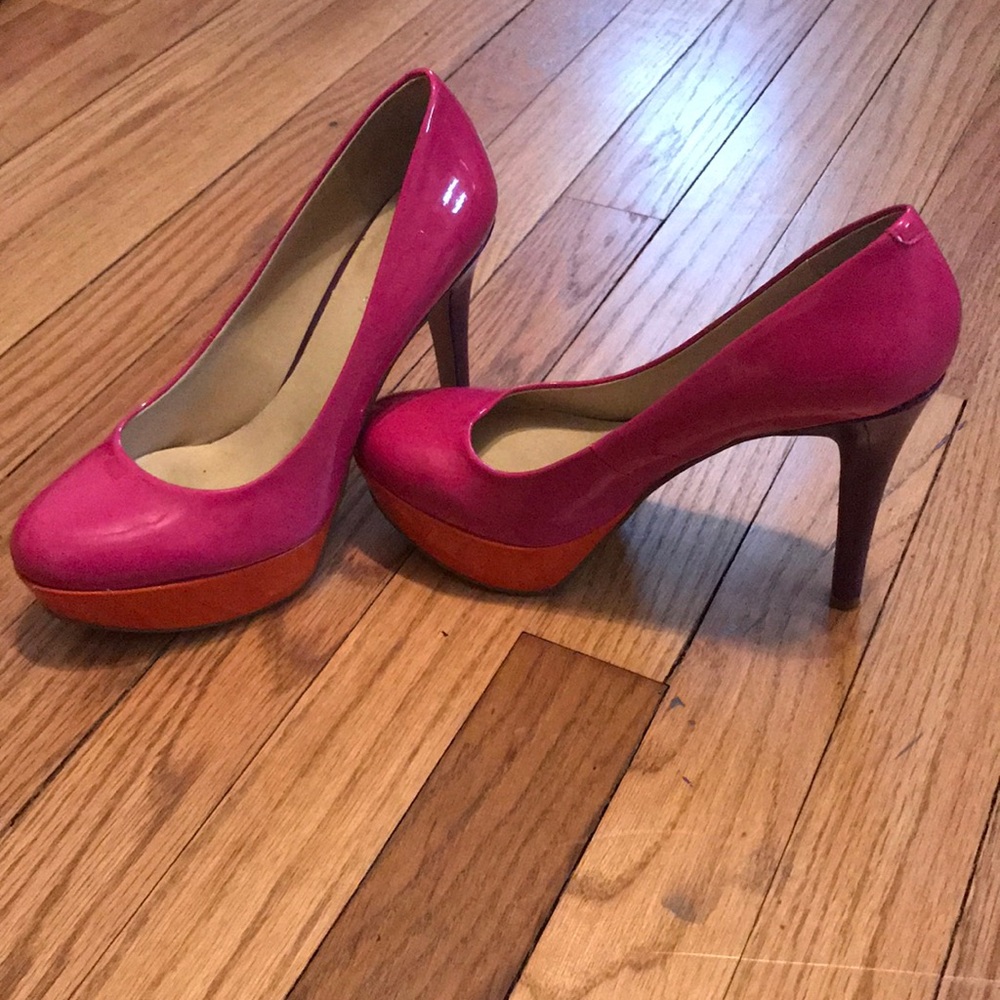 Good condition Nine West got pink pumps